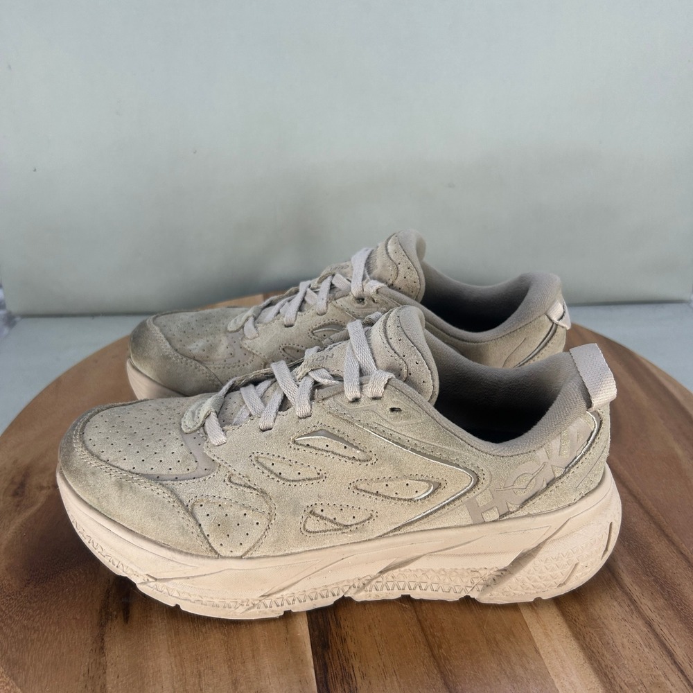Hoka One One Clifton L Suede Shifting Sand Womens Size 7 Cushioned Comfort - Picture 3 of 9